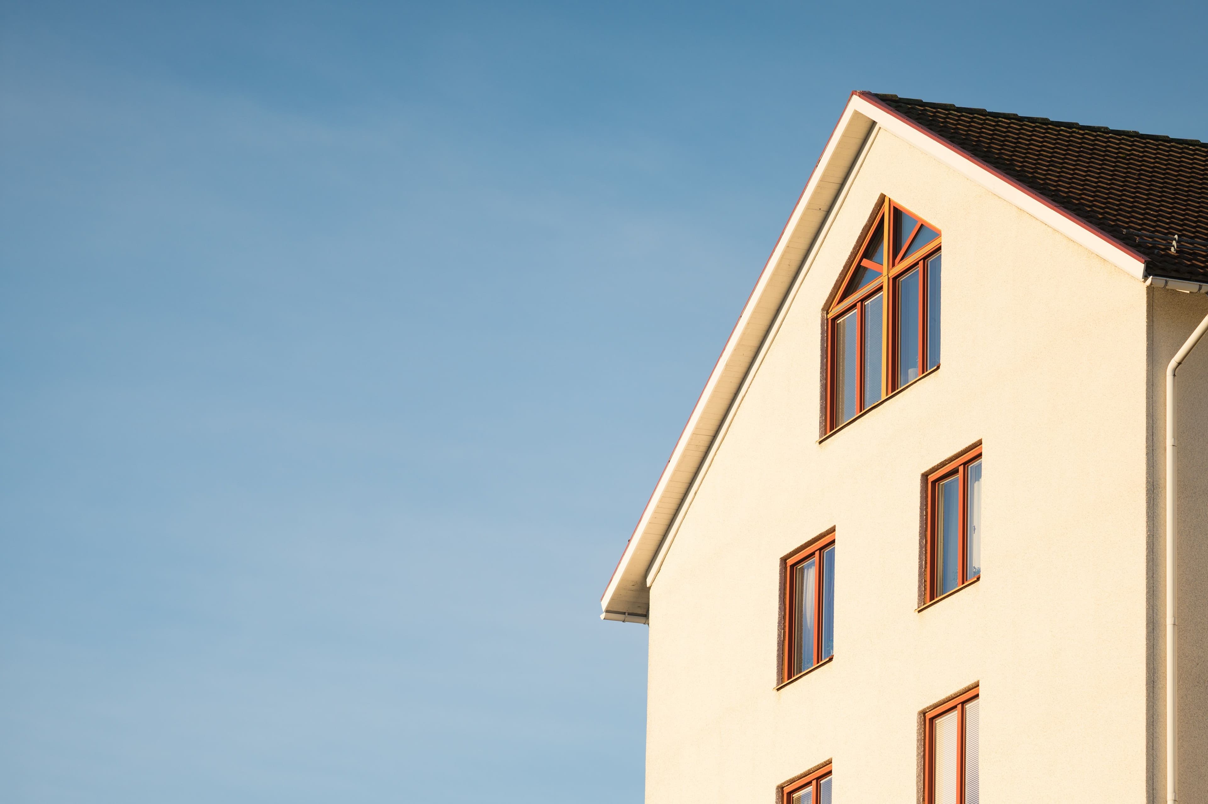 Modern architectural building at golden hour